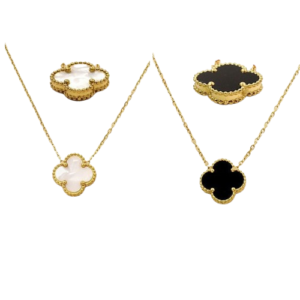 Collar esmaltado trébol de la suerte
