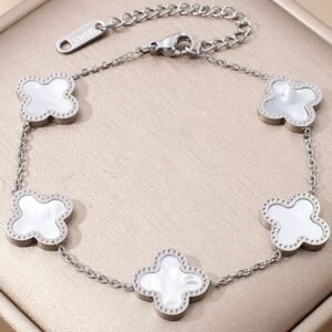 Pulsera flores nacar Van Creef