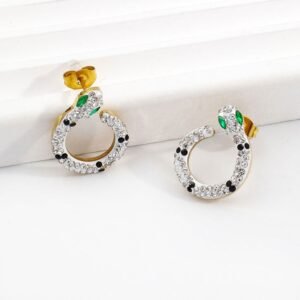 Aros redondos serpientes con circones
