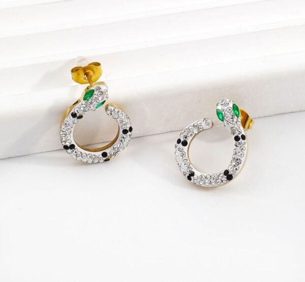 Aros redondos serpientes con circones