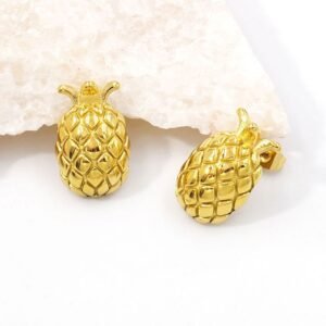 Aros dorados piñas