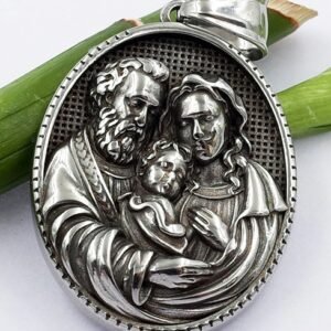 Dije religioso medalla tallada