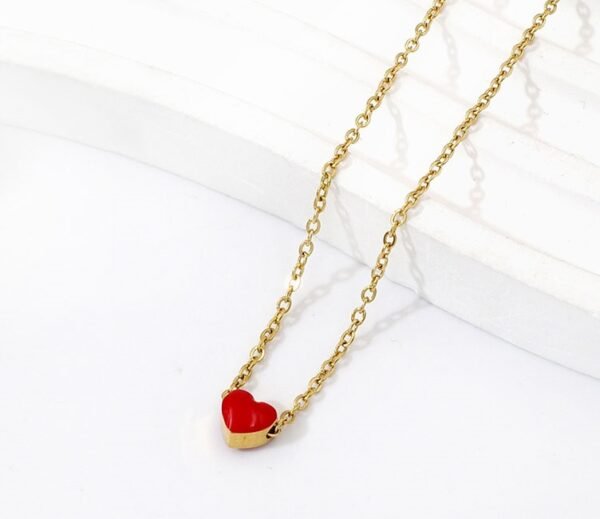 Collar corazón rojo - Imagen 2