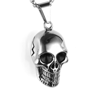 Dije plateado calavera 4cm