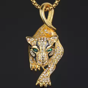 Dije leopardo con circones
