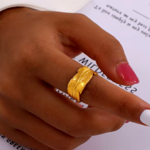 Anillo pluma (talle 7)