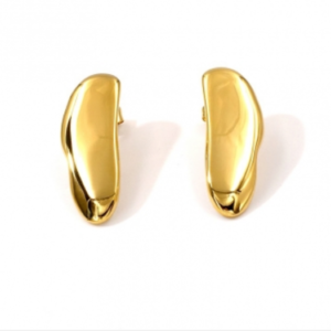 Aros dorados oval drop