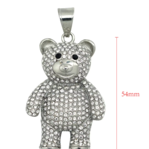 Dije mega oso con circones (5cm)