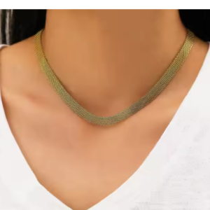 Chocker malla dorada 10mm