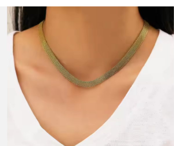 Chocker malla dorada 10mm