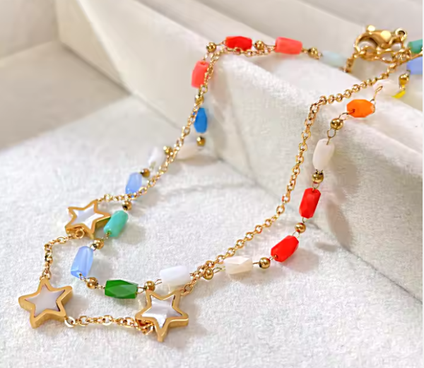Pulsera colorida doble - Imagen 2