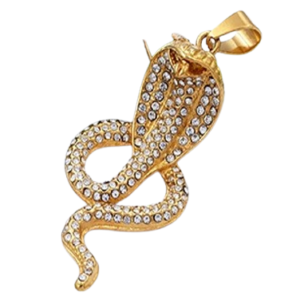 Dije cobra con circones (6,5cm)