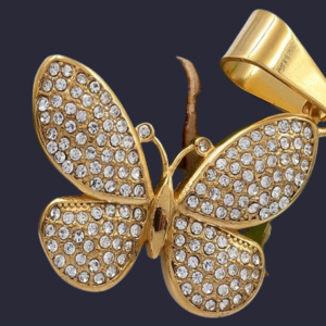 Dije mariposa con circones (3,5cm)