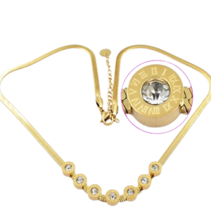 Collar números romanos con circones