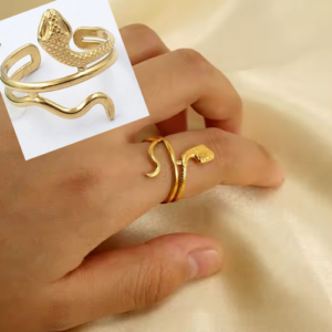 Anillo dorado serpiente
