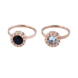 Anillo gold rose números romanos