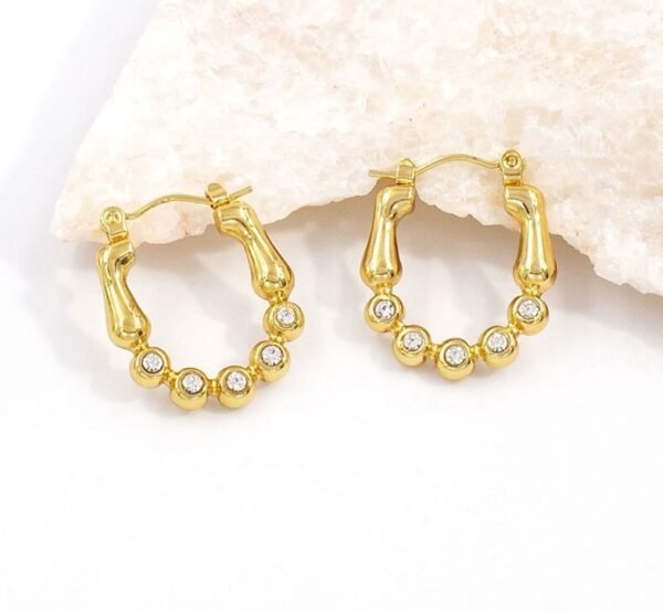 Aros semi bali con circones