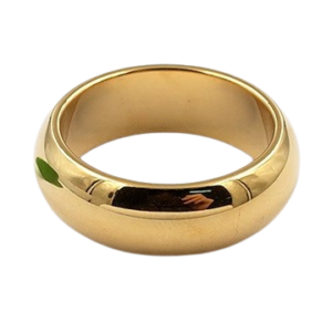 Anillo liso dorado 7mm
