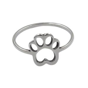 Anillo huellas de perro (talle 6)