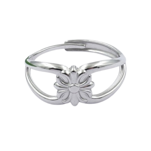 Anillo plateado margarita
