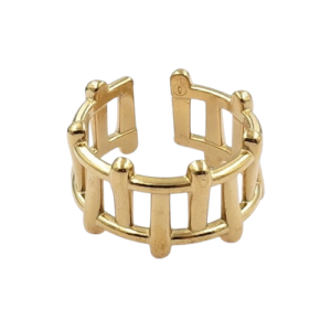 Anillo hollow dorado