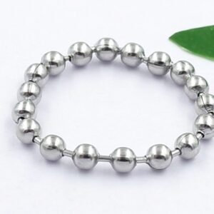 Anillo platedo flexible de bolitas