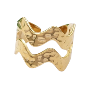 Anillo doble con pocitos