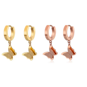 Aros mariposas efecto arenado