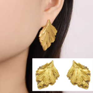 Aros dorados hojas