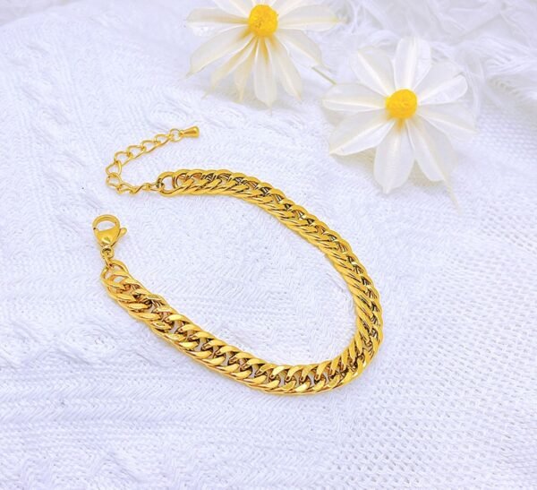 Pulsera eslabón cubano curvo