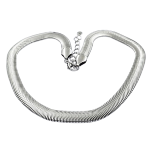 Cadena clapton plana 10mm plateada