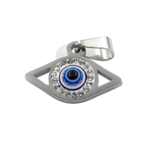 Dije plateado ojo turco