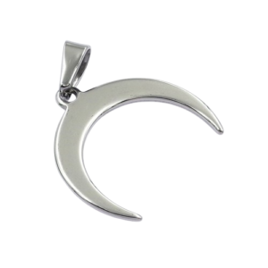 Dije plateado luna
