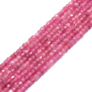 Tira cúbica piedra natural turmalina rosa