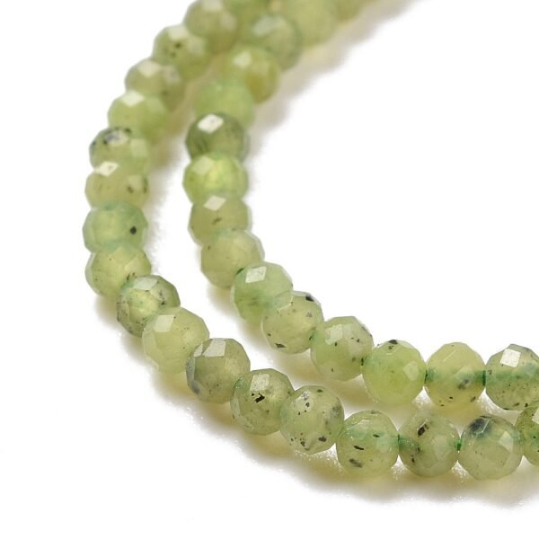 Tira facetada piedra natural jade verde oliva