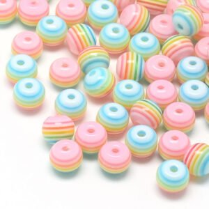 Bolitas rayadas coloridas (pack 10 unidades)