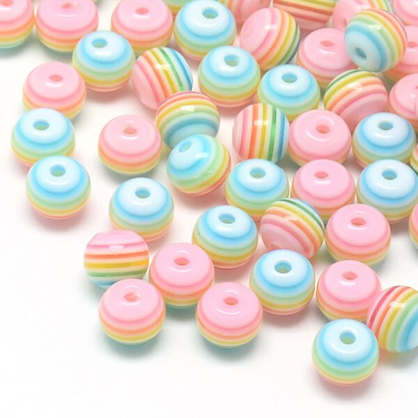 Bolitas rayadas coloridas (pack 10 unidades)