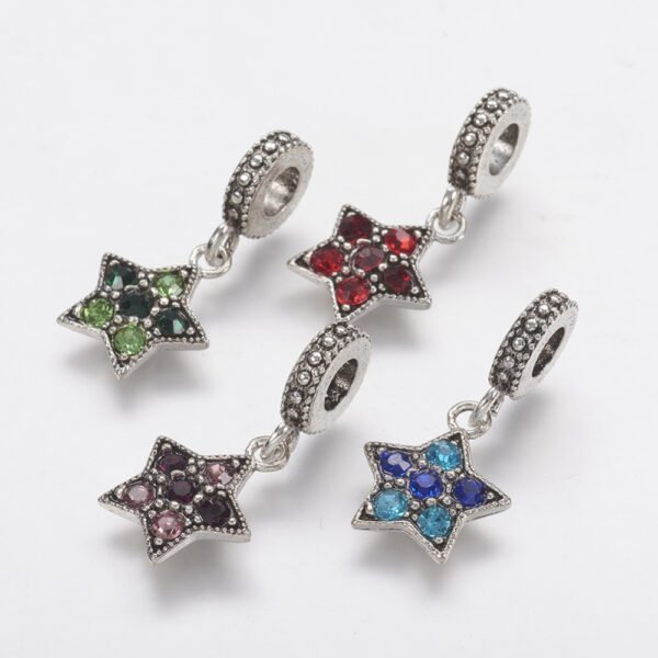 Colgantes pandoras estrellas con circones (pack 5 u.)
