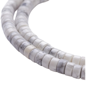 Tira piedra natural howlite disco