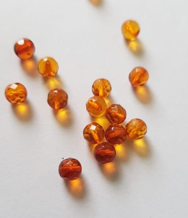 Cuentas facetadas ámbar natural 5,5mm (precio 10 unidades)