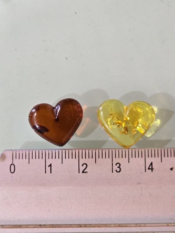 Corazón ámbar natural