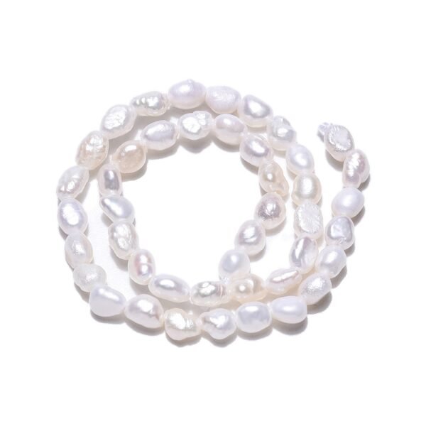 Tira perlas barrocas de agua dulce 3-4mm (18cm) - Imagen 2