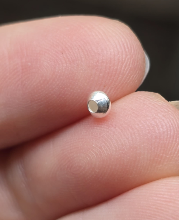 Separadores bicono 3mm plata 925 (50 unidades)