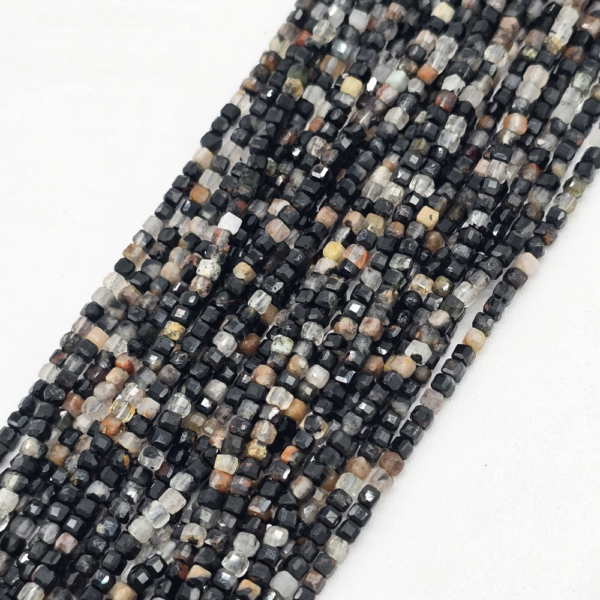 Tira cúbica piedra natural turmalina 2,5mm