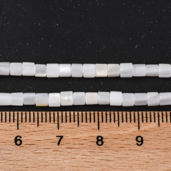 Tira cuentas columna concha natural 3mm - Imagen 2