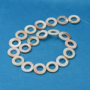 Tira cuentas redondas de nácar natural (2cm)