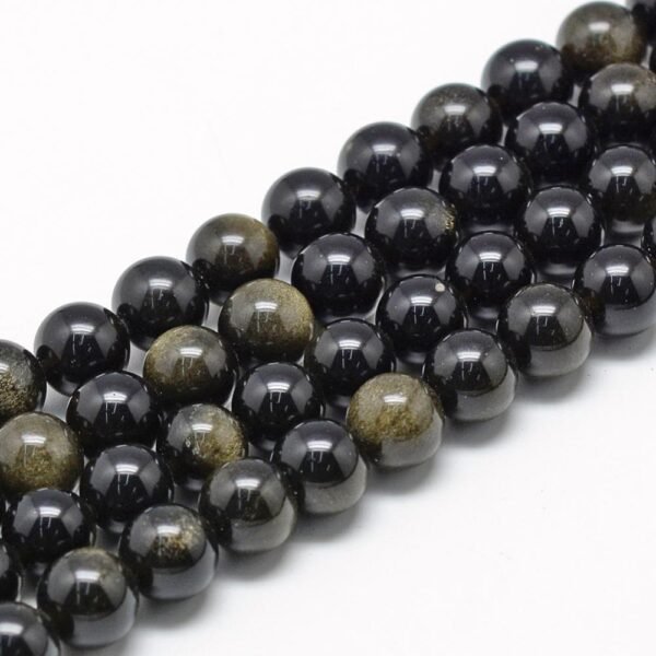Tira de piedra natural obsidiana dorada